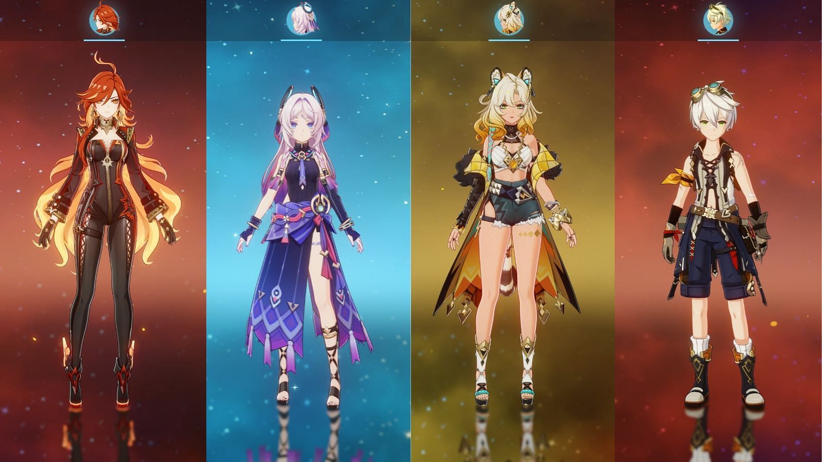 Mavuika, Citlali, Xilonen, and Bennett (Image via HoYoverse)